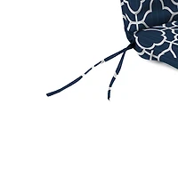 Ocean Blue Quatrefoil Chaise Cushion, 22x72