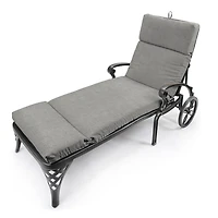 Graphite Gray Crosshatch Chaise Cushion, 22x72