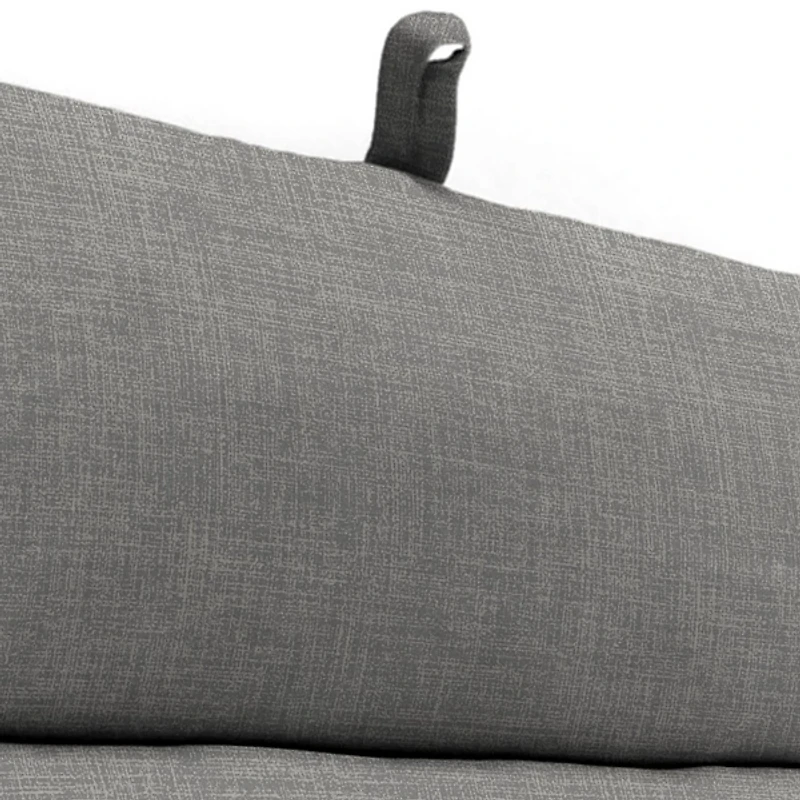 Graphite Gray Crosshatch Chaise Cushion, 22x72