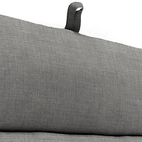 Graphite Gray Crosshatch Chaise Cushion, 22x72