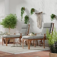 Graphite Gray Crosshatch Chaise Cushion, 22x72