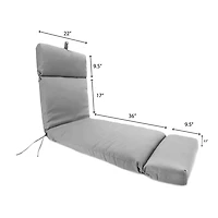 Graphite Gray Crosshatch Chaise Cushion, 22x72