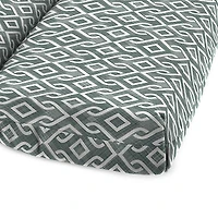 Volcanic Gray Lattice Chaise Cushion, 22x72