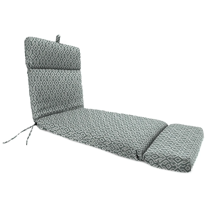 Volcanic Gray Lattice Chaise Cushion, 22x72