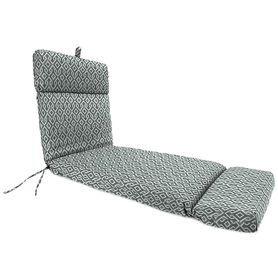 Volcanic Gray Lattice Chaise Cushion, 22x72