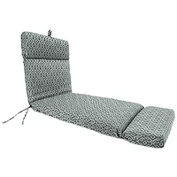 Volcanic Gray Lattice Chaise Cushion, 22x72