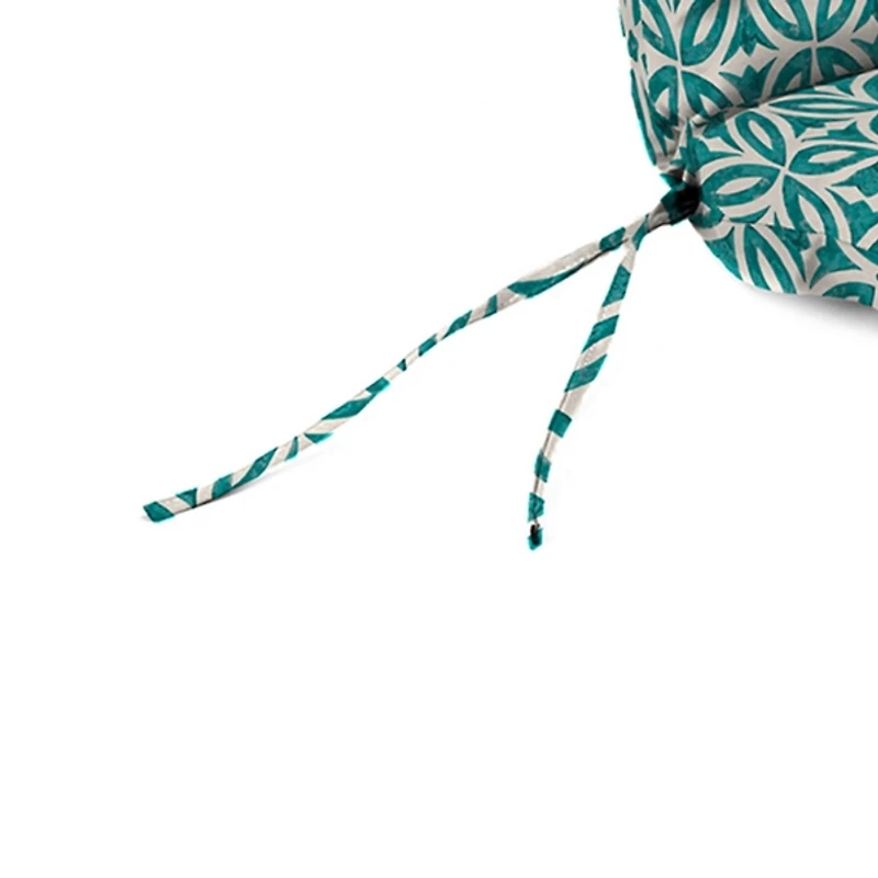 Teal Geometric Outdoor Chaise Cushion, 22x72