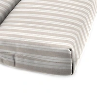 Sand & White Stripe Outdoor Chaise Cushion, 22x72