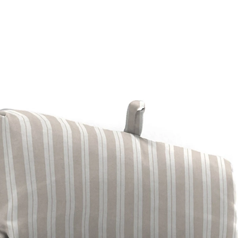 Sand & White Stripe Outdoor Chaise Cushion, 22x72