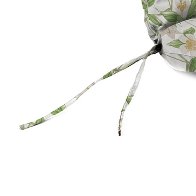 Cream Floral Outdoor Chaise Cushion, 22x72