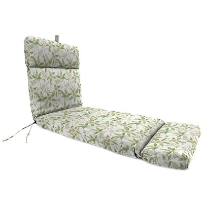 Cream Floral Outdoor Chaise Cushion, 22x72