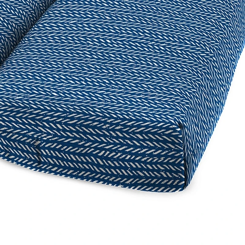 Navy Blue Dash Outdoor Chaise Cushion, 22x72