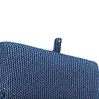 Navy Blue Dash Outdoor Chaise Cushion, 22x72