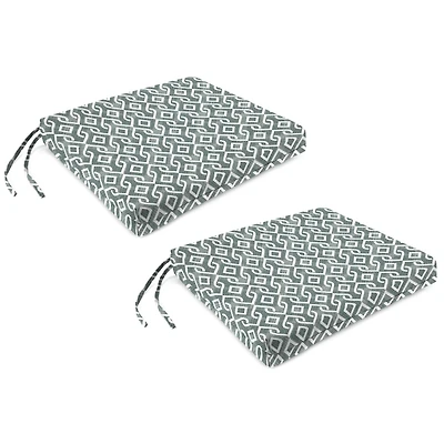 Volcanic Gray Lattice Seat Cushions, Set of 2