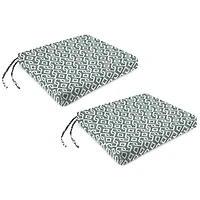 Volcanic Gray Lattice Seat Cushions, Set of 2