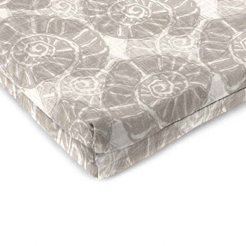 Taupe Conch Shell Outdoor Seat Cushions, Set of 2