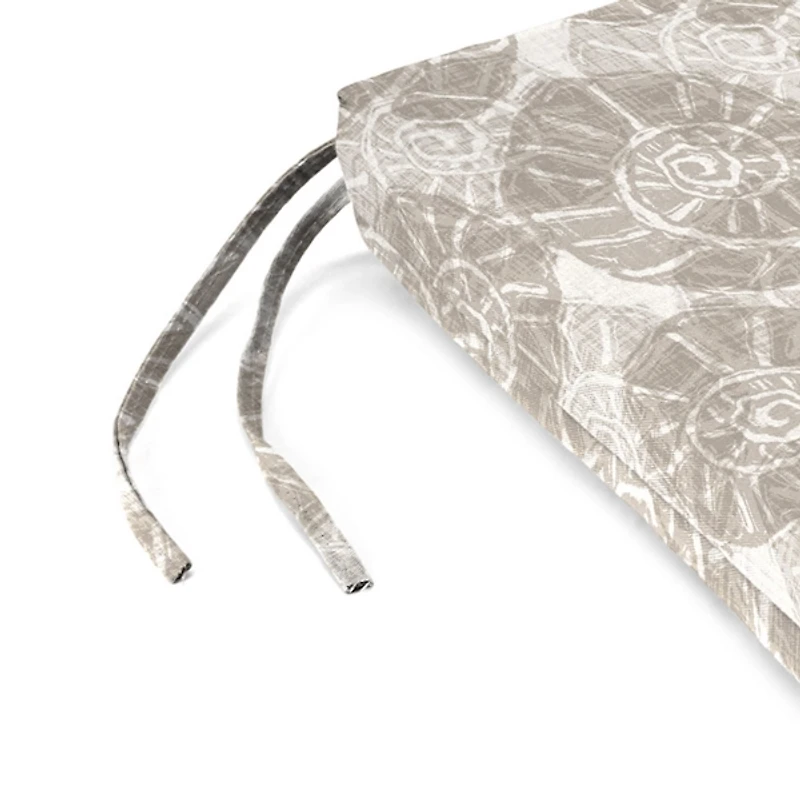 Taupe Conch Shell Outdoor Seat Cushions, Set of 2