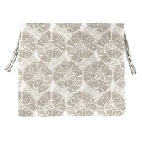 Taupe Conch Shell Outdoor Seat Cushions, Set of 2