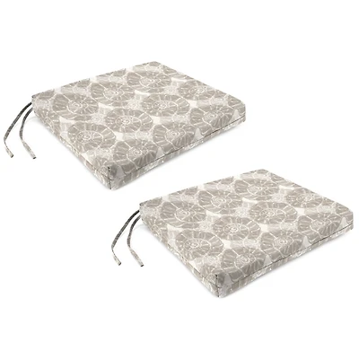 Taupe Conch Shell Outdoor Seat Cushions, Set of 2