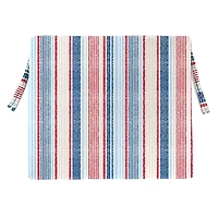 Red, White, & Blue Stripes Seat Cushions, Set of 2