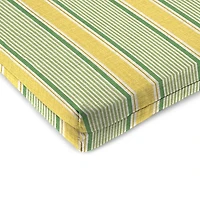 Yellow & Green Striped Seat Cushions, Set of 2