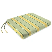 Yellow & Green Striped Seat Cushions, Set of 2