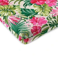 Tropical Hibiscus Outdoor Seat Cushions, Set of 2