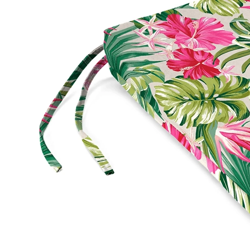 Tropical Hibiscus Outdoor Seat Cushions, Set of 2
