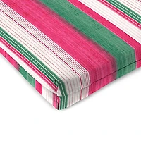 Pink & Green Stripe Outdoor Cushions, Set of 2