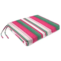 Pink & Green Stripe Outdoor Cushions, Set of 2