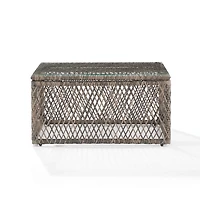 Gray Wicker Outdoor Coffee Table