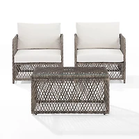 Gray Wicker -pc. Outdoor Living Set