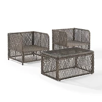 Gray Wicker -pc. Outdoor Living Set