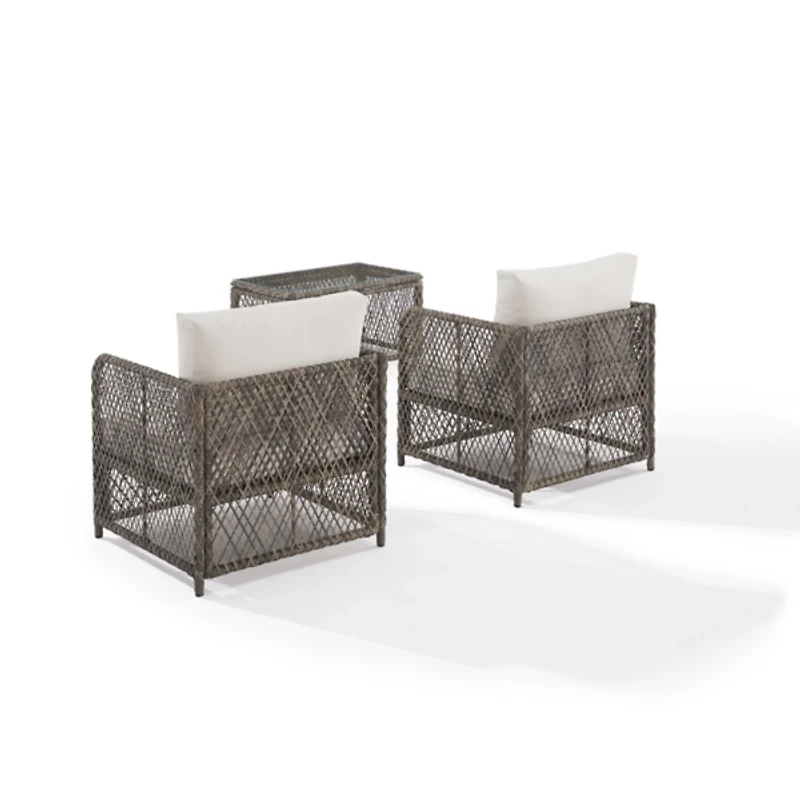 Gray Wicker -pc. Outdoor Living Set