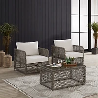 Gray Wicker -pc. Outdoor Living Set