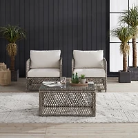 Gray Wicker -pc. Outdoor Living Set