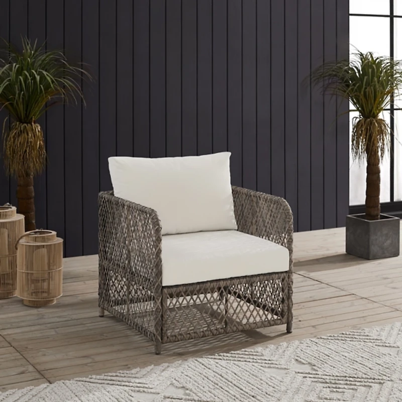 Gray Wicker -pc. Outdoor Living Set
