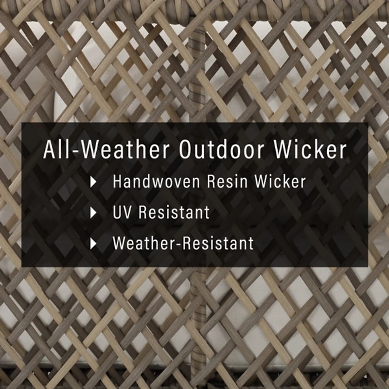 Gray Wicker -pc. Outdoor Living Set