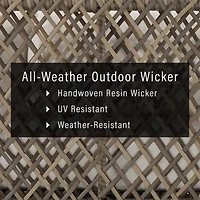 Gray Wicker -pc. Outdoor Living Set