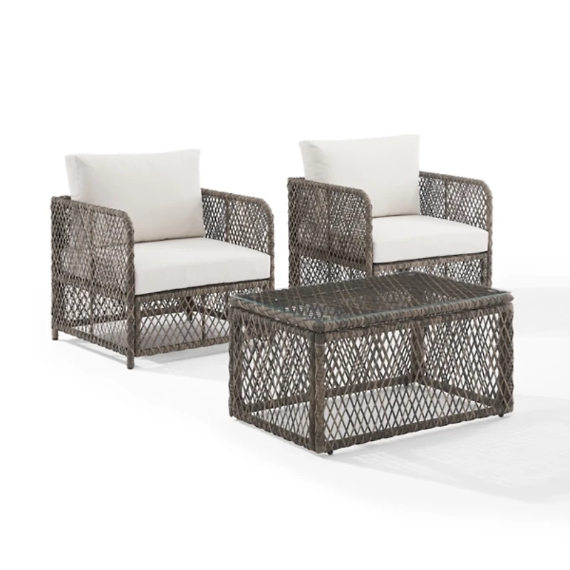 Gray Wicker -pc. Outdoor Living Set