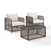 Gray Wicker -pc. Outdoor Living Set