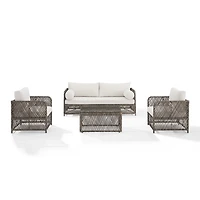 Gray Wicker 4-pc. Outdoor Living Set