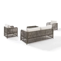 Gray Wicker 4-pc. Outdoor Living Set