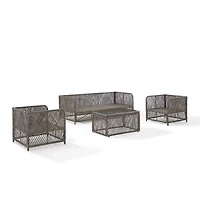 Gray Wicker 4-pc. Outdoor Living Set