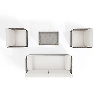 Gray Wicker 4-pc. Outdoor Living Set