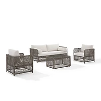 Gray Wicker 4-pc. Outdoor Living Set