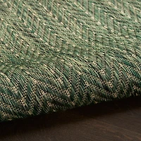 Green Chevron Horizon Outdoor Rug