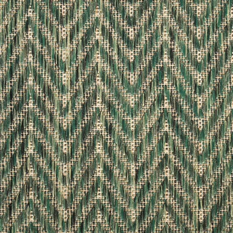 Green Chevron Horizon Outdoor Rug