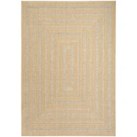 Neutral Bordered Tulum Outdoor Rug, 5x7