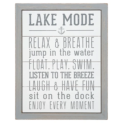 Lake Mode Framed Wall Plaque